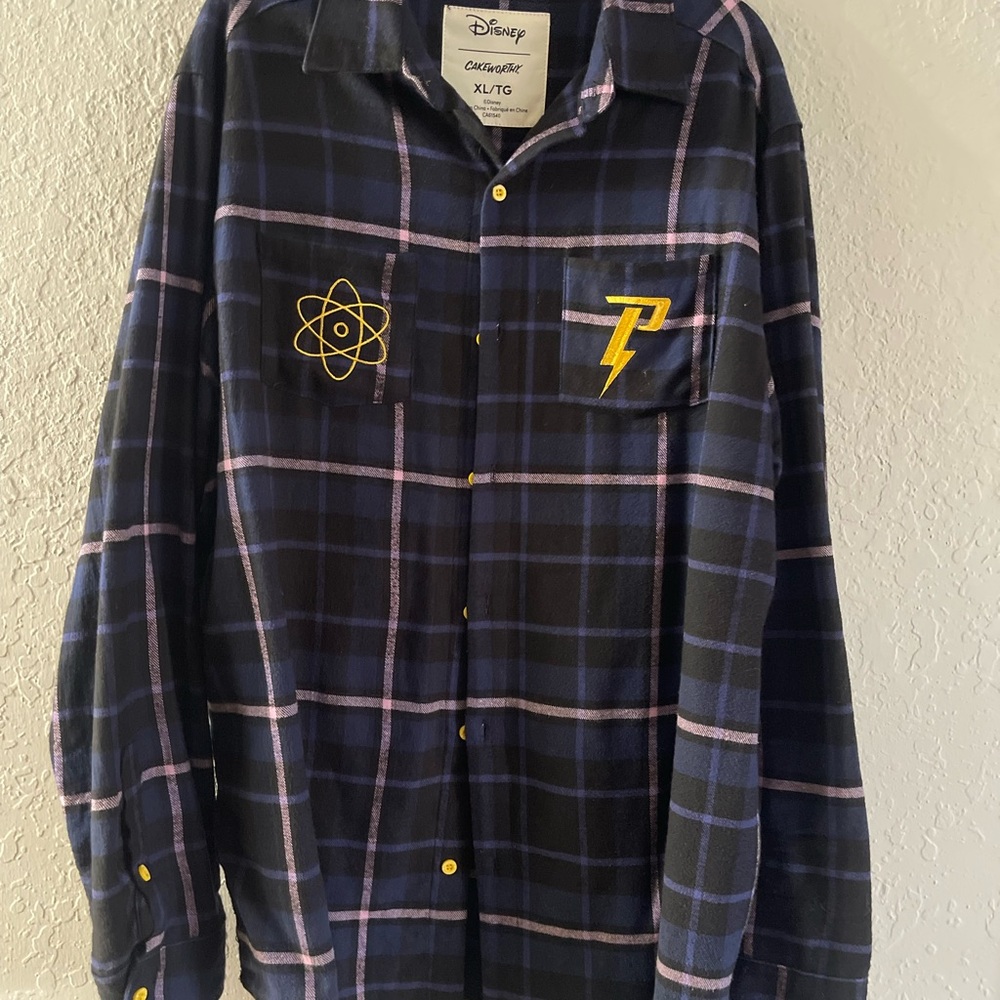 Cakeworthy GOOFY Movie Disney Plaid Powerline Button-Up Shirt